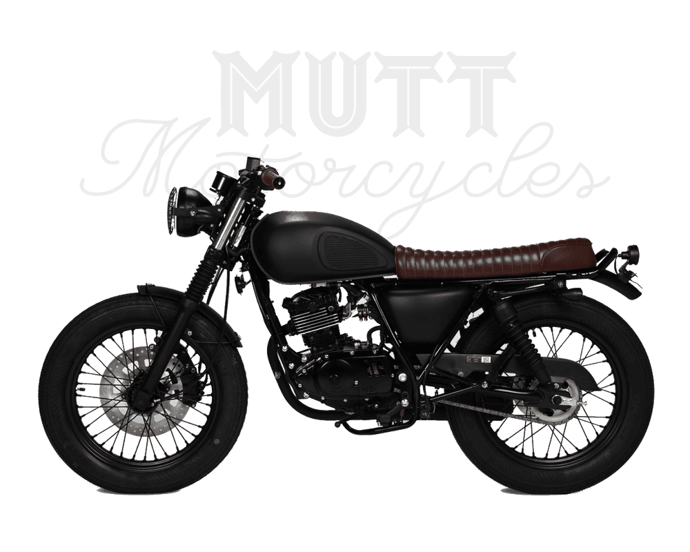 Left facing black Mutt Motorcycles Mongrel 125