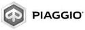 Logo of Piaggio, featuring a hexagonal shape with a stylized blue symbol and the brand name "PIAGGIO" in bold, black letters.