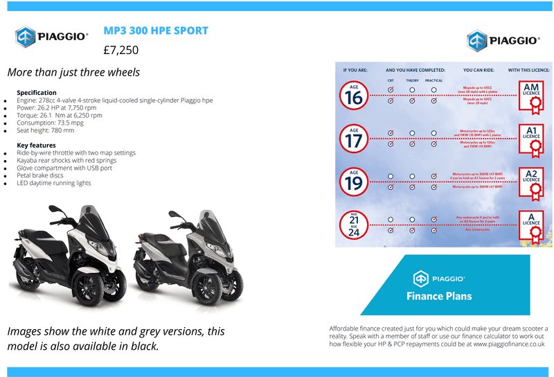 Piaggio MP3 300 Sport 2022 Brochure